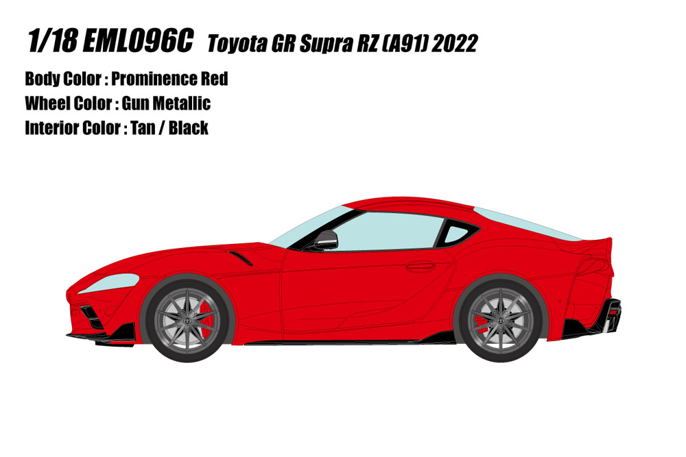 Photo1: **Preorder** EIDOLON EML096C 1/18 Toyota GR Supra RZ (A91) 2022 Prominence Red