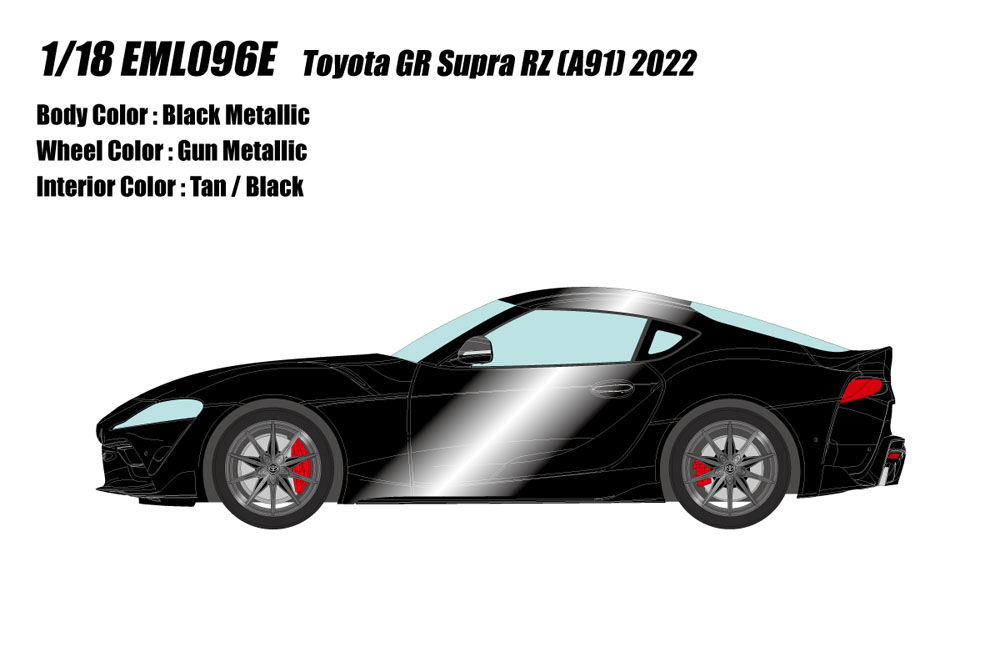 Photo1: **Preorder** EIDOLON EML096E 1/18 Toyota GR Supra RZ (A91) 2022 Black Metallic