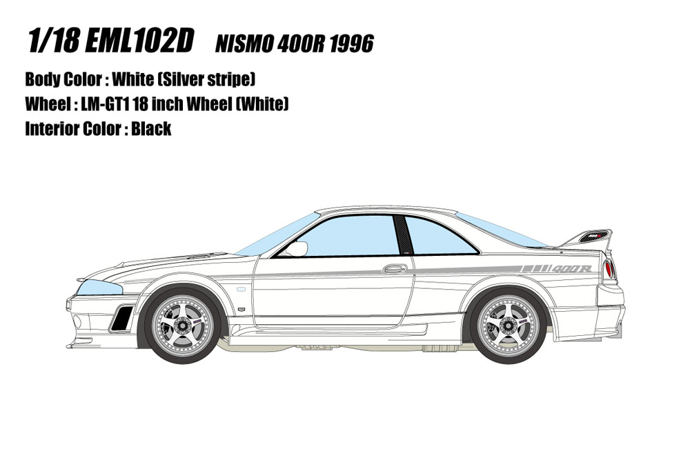 Photo1: **Preorder** EIDOLON EML102D 1/18 NISMO 400R 1996 White