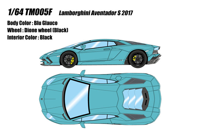 Photo1: **Preorder** Titan64 TM005F 1/64 Lamborghini Aventador S 2017 Blu Glauco