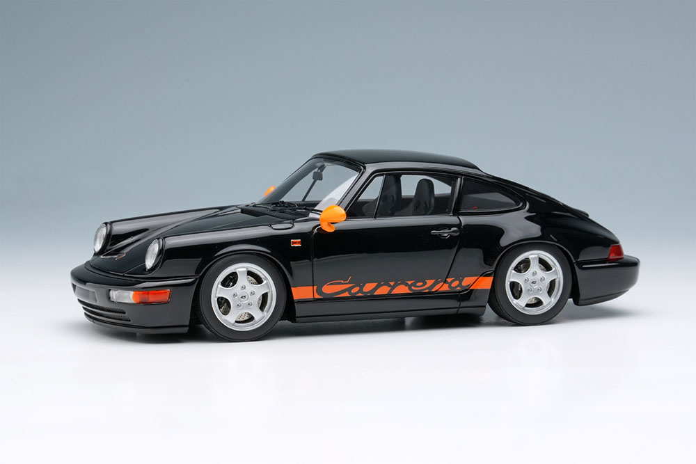 Photo1: **Preorder** VISION VM122O Porsche 911(964) Carrera RS 1992 Black / Orange Stripe Limited 40pcs