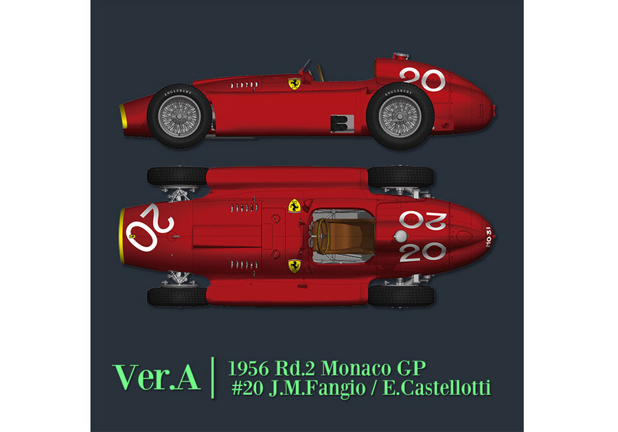 Photo1: HIRO K580 1/12 Ferrari D50 Ver.A 1956 Rd.2 Monaco GP #20 J.M.Fangio